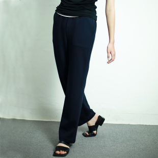 春秋季新款高腰休闲裤职业通勤百搭弹力直筒西装裤显瘦松紧腰女裤