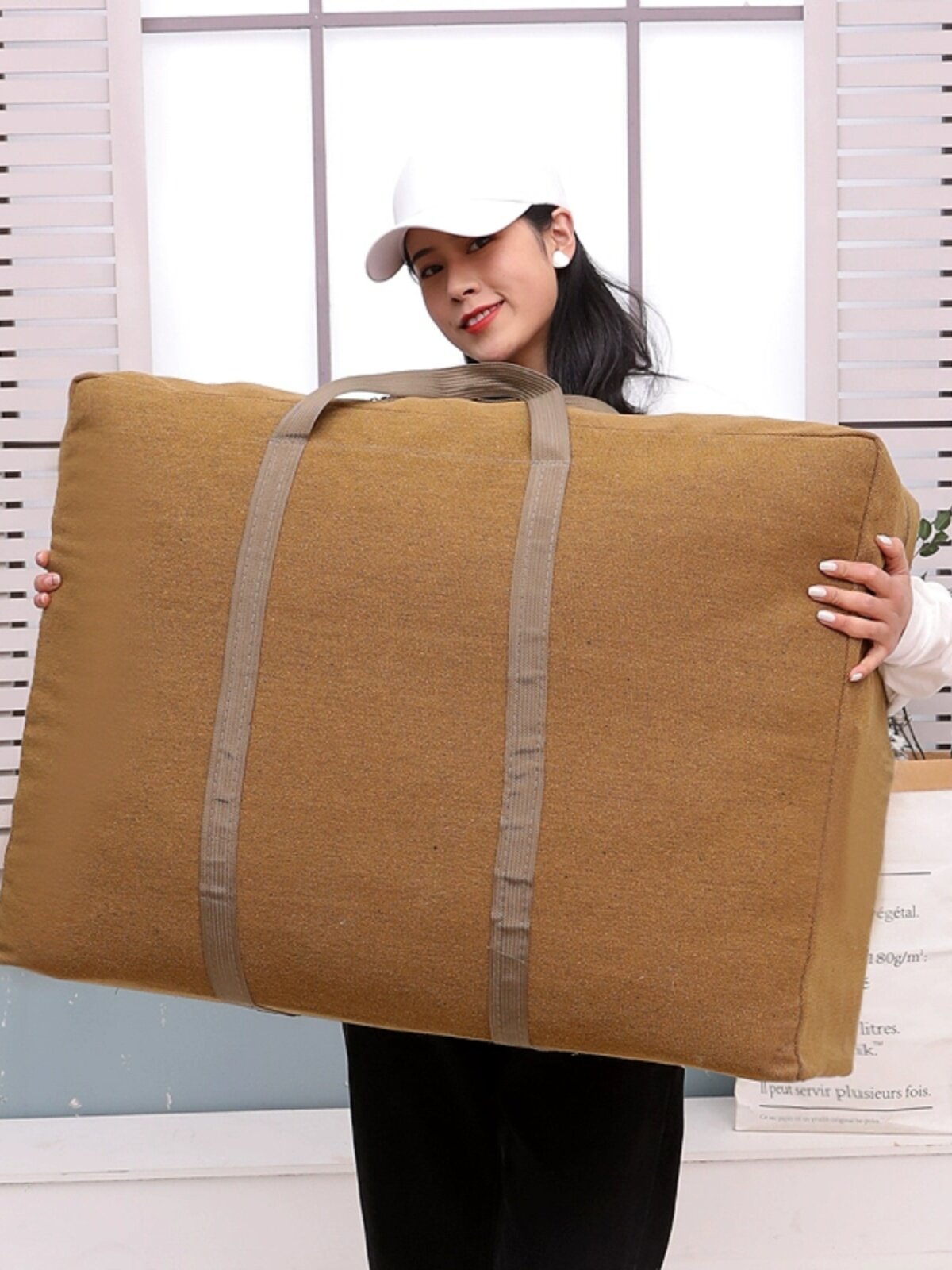 帆布搬家袋特大容量装被子收纳袋加厚行李打包袋旅行搬宿舍大布袋