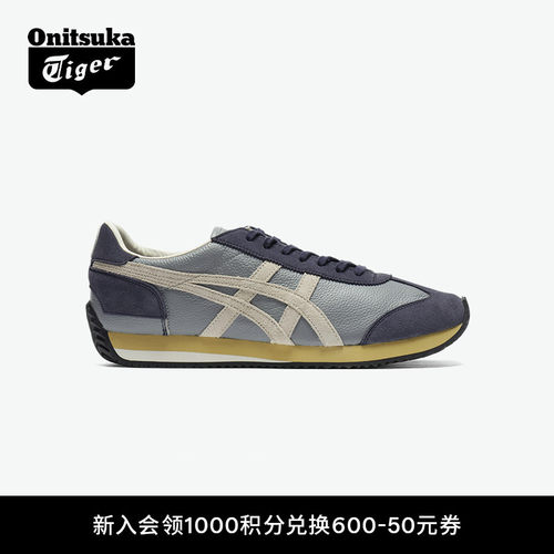 鬼塚虎蓝灰色男女运动休闲鞋