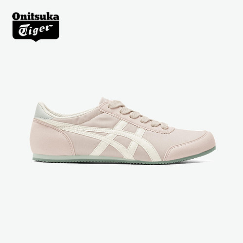 鬼塚虎粉色复古轻便运动休闲鞋