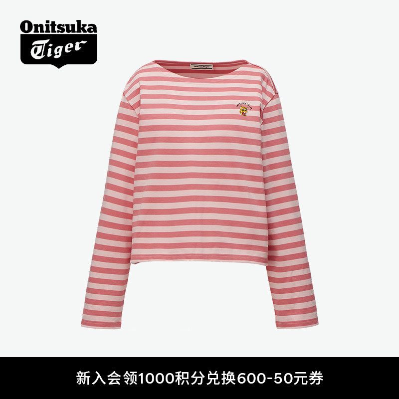 鬼塚虎女士休闲舒适上衣长袖T恤