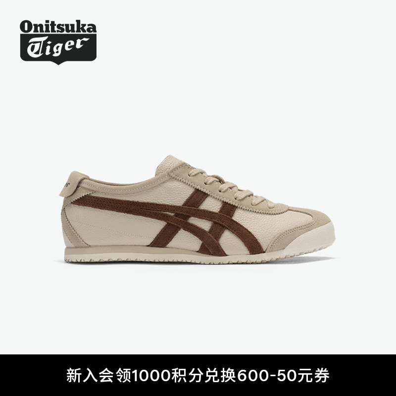 鬼塚虎经典男女款米色休闲鞋图片