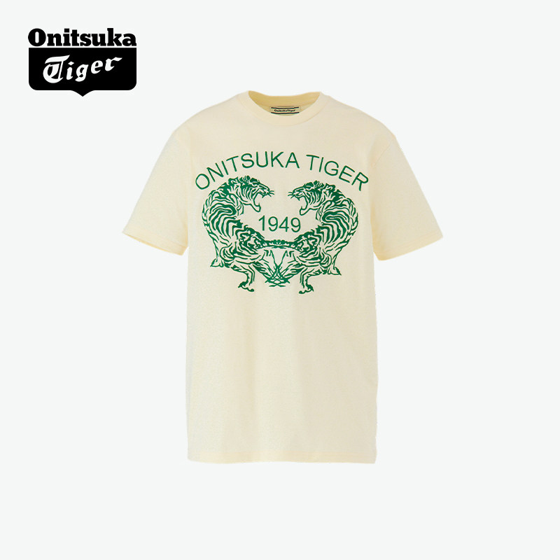 [经典]Onitsuka Tiger鬼塚虎男女同款夏季时尚印花短袖T恤