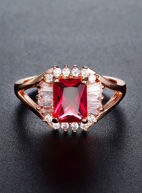 原创设计红宝石女士戒指