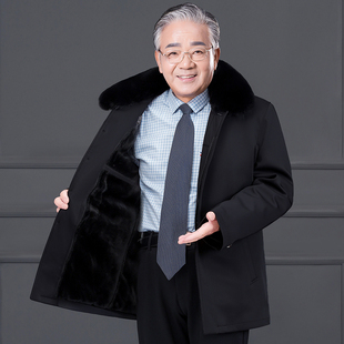 中老年胖佬加厚棉衣爸爸冬装外套60-70岁爷爷冬季老人纽扣棉袄男