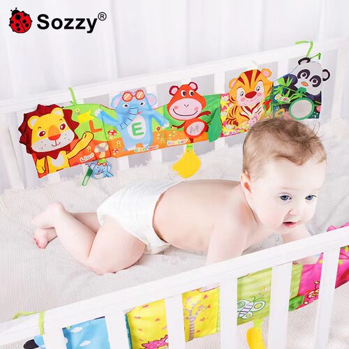 Sozzy新生儿早教布书婴儿床围床挂件0-3岁宝宝撕不烂玩具布书