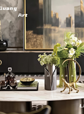 金属装饰品现代轻奢桌面装饰花艺