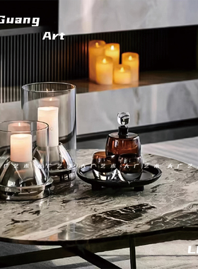 玻璃酒具装饰摆件意式轻奢装饰品