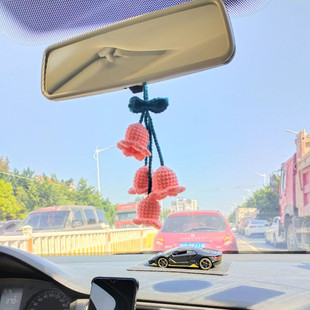 铃兰花汽车挂件手工diy毛线钩织成品钥匙扣包挂饰创意礼物饰品