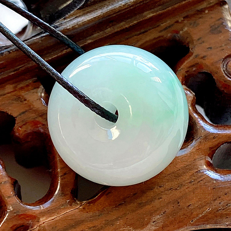 天然翡翠玉石阳绿紫罗兰吊坠正品