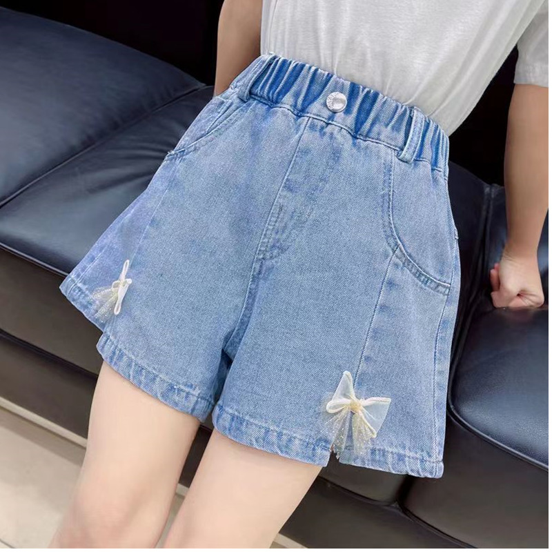 儿童牛仔短裤女童裤子薄款宝宝休闲百搭裤子夏款女童牛仔短裤中腰