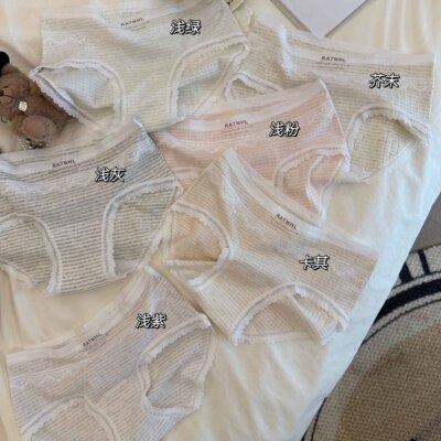 蕾丝可爱内内三角裤（6035款） +纯色纯棉内内三角裤（8622款）