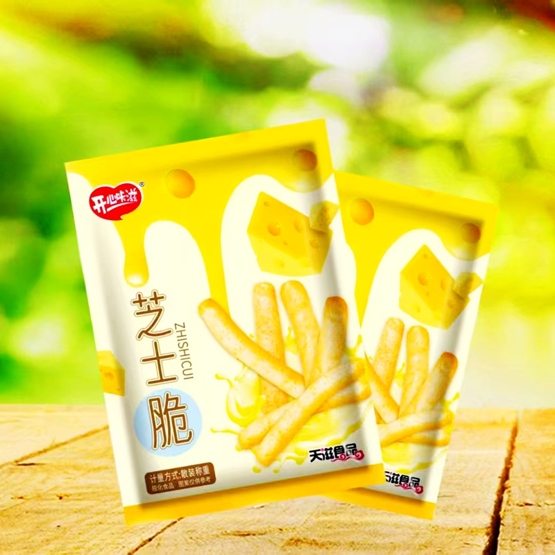 芝士脆开心咔滋膨化食品薄脆饼干薯条香脆酥脆办公休闲出游零食