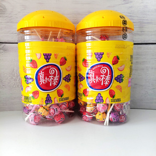 真知棒一大桶棒棒糖约108支桶装 零食超好吃零食喜糖糖果糖硬糖