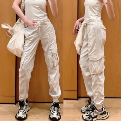 lu款DanceStudio工装裤束腿裤