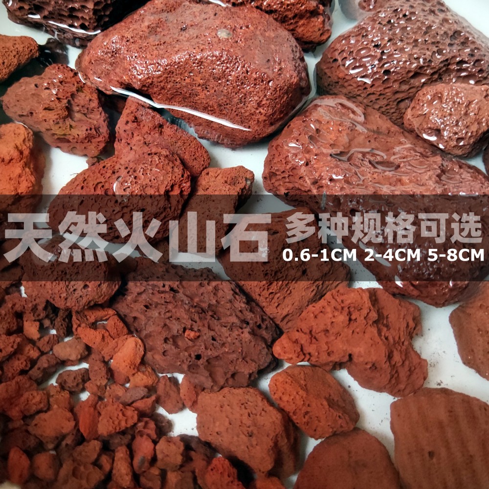 天然火山石火山岩滤材鱼缸造景装饰石罗汉鱼铺缸发色锦鲤鱼池滤材