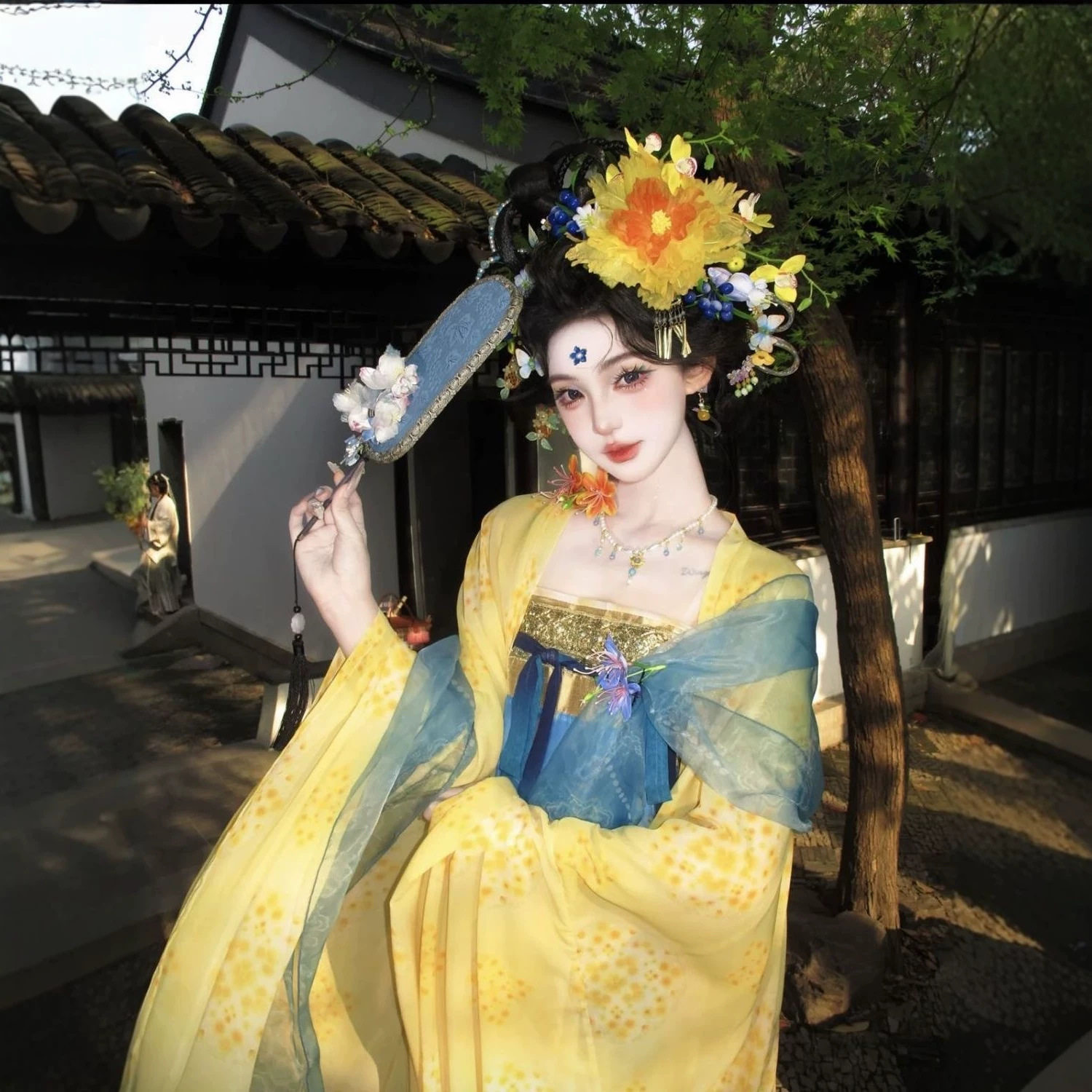 爆款簪花【芳华】汉服唐制国风齐胸襦裙大袖复原春夏套装大唐风图片