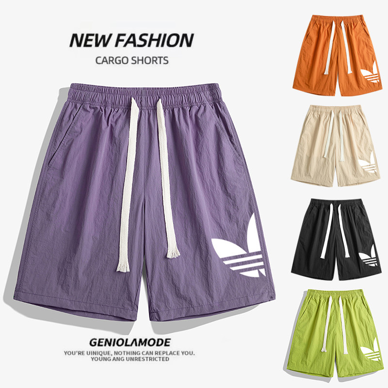 短裤男士夏季冰丝薄款休闲运动舒适户外潮牌5分篮球沙滩裤五分裤