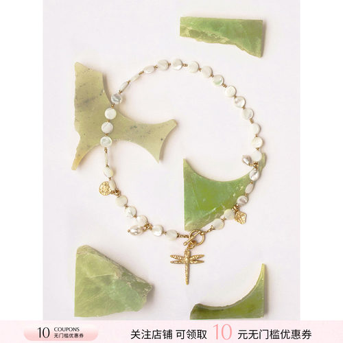LOSTINECHO蜻蜓/小手珍珠项链