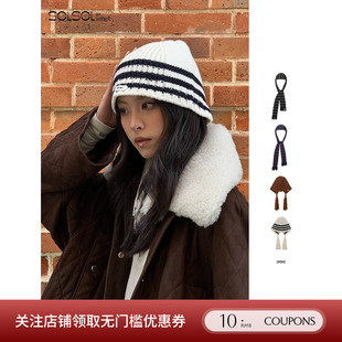 针织头巾棒球帽SOLSOL 双流苏辫子针织帽 IMMI 设计师25秋冬新品