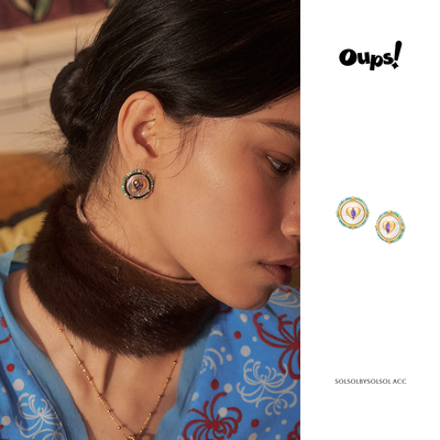 Oups!复古南洋瑰影耳环