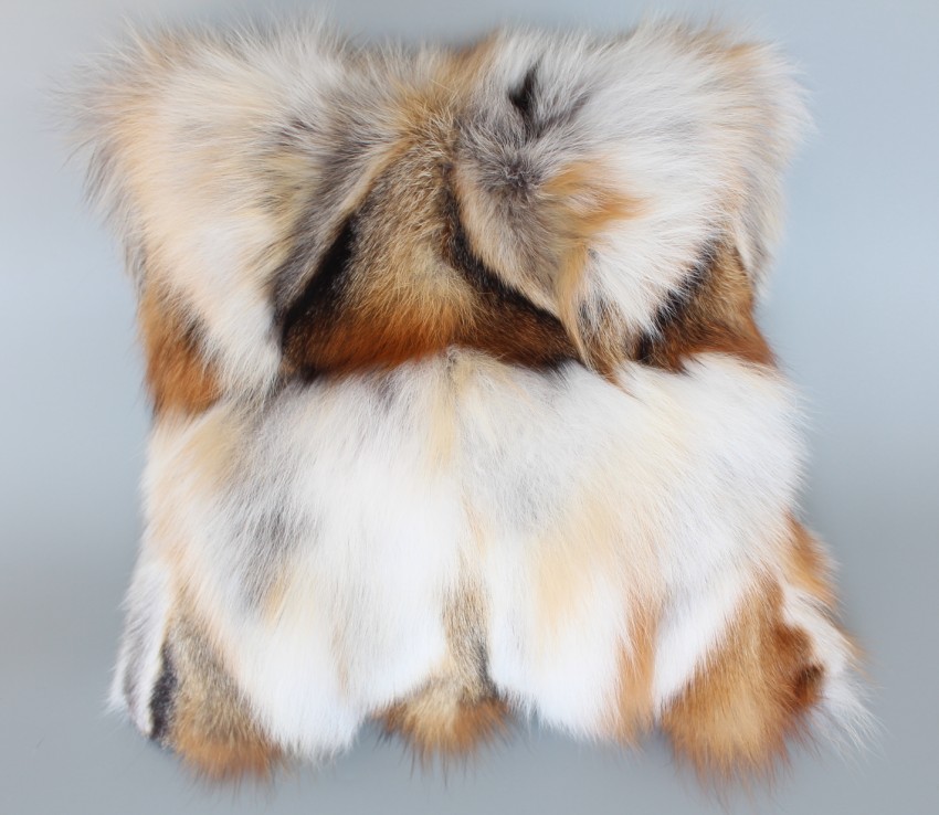 天然欧式狐狸毛沙发靠包抱枕