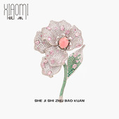 艺术美学高智感鸢尾花胸针女设计师款 独特别针珠宝首饰品节日礼物