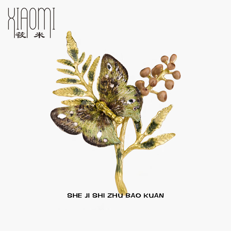 光影美学莫奈蝴蝶胸针高级感小众精致别针森系高档配饰教师节礼物