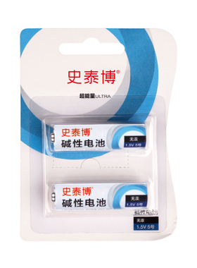 史泰博 LR6 碱性5号7号无汞玩具遥控器鼠标键盘电池 2节/卡