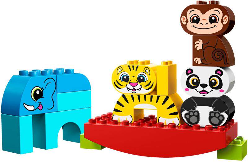 乐高 lego 得宝大颗粒 配件 零件 动物图案熊猫老虎猴子大象10884