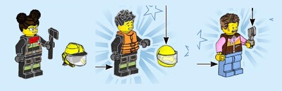 三人套装消防员全新正品