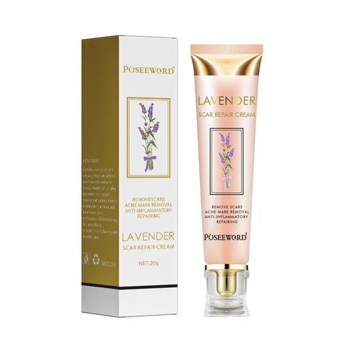 跨境Lavender Scar Repair Cream薰衣草疤痕修护霜面部祛痘印乳霜