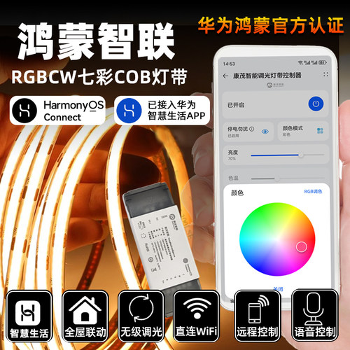 室内LED灯带灯条无极调光色RGBCW