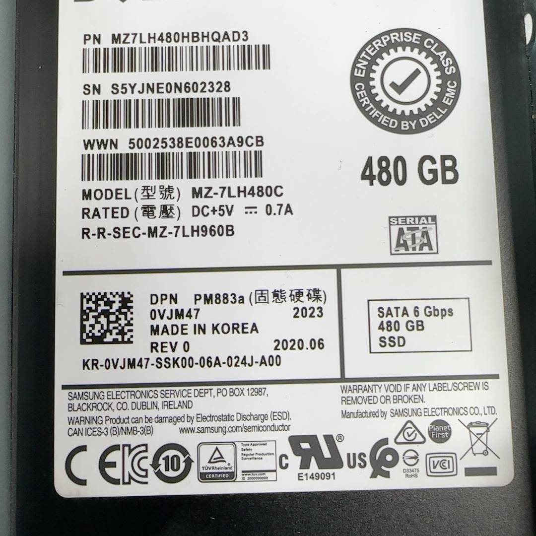 DELL EMC 0VJM47 480G 2.5 MZ-7K议价 也可为维修!!