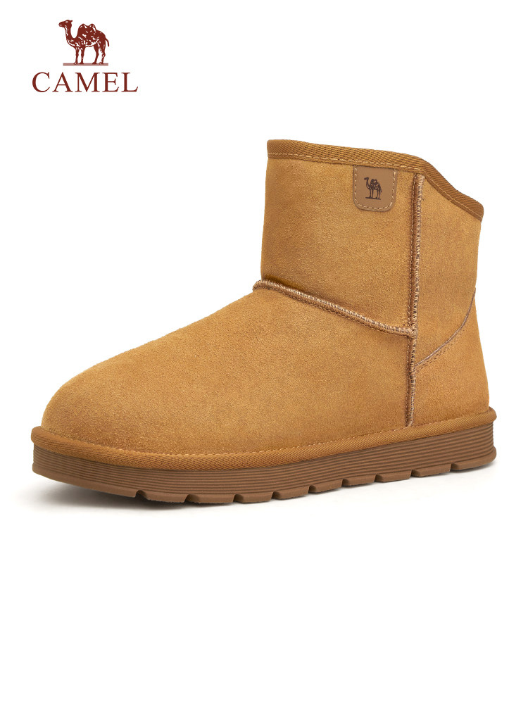 CAMEL 2024 WINTER NEW SNOW BOOTS MENS FLEECE THICKENED WARM SNOW BOOTS NORTHEAST ANTI SLIP COLD COTTON SHOES
