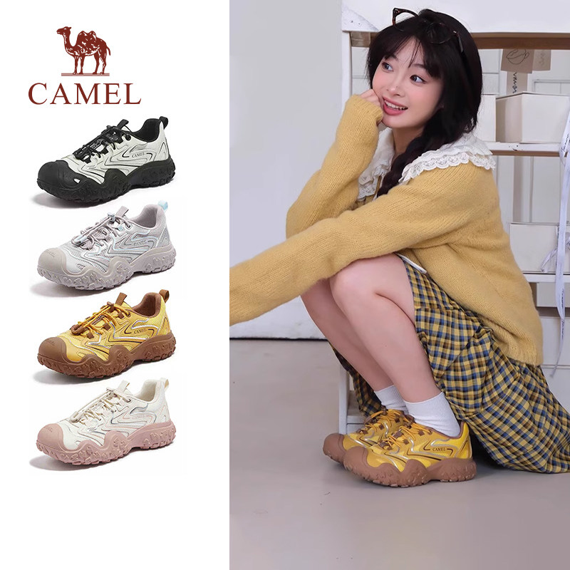 骆驼女鞋2025春季新款丑萌鞋女厚底时尚休闲鞋户外徒步登山运动鞋,女鞋,时尚休闲鞋,淘宝优惠券,粉丝福利购,淘宝优惠卷