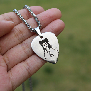 痛仰乐队吉他拨片项链摇滚信仰歌迷纪念品草莓音乐节哪吒头像标志