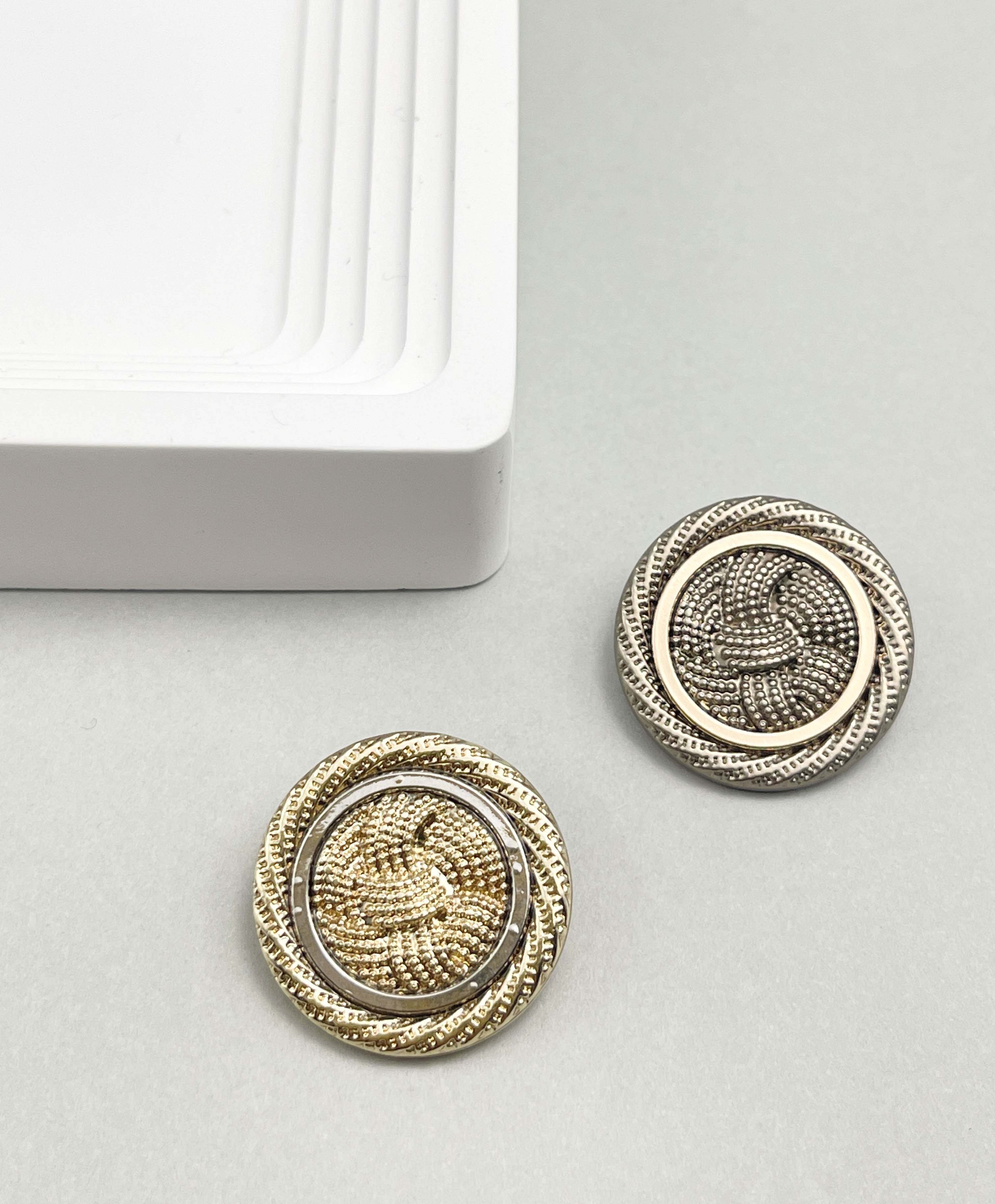 圆形金属钮扣复古百搭小香风外套纽扣毛呢大衣西服风衣扣子装饰扣