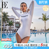显瘦长袖 修身 防晒亲肤透气保守 系列连体泳衣女时尚 BE范德安时尚