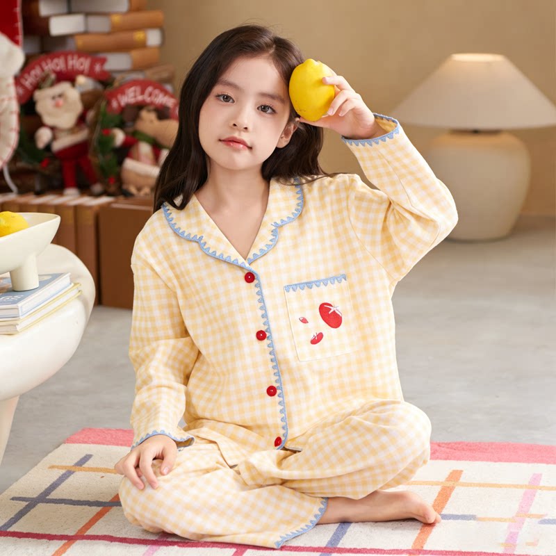 韩版儿童夏季卡通企鹅睡衣女童