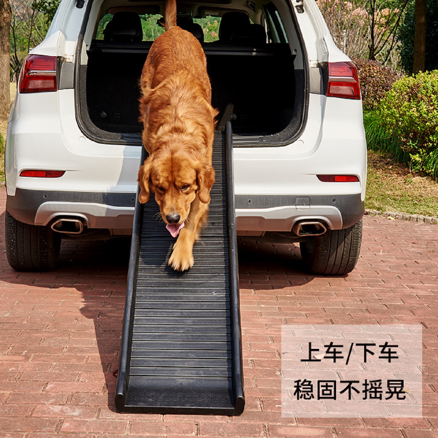 狗狗爬梯大型犬梯子猫台阶坡道防滑塑料折叠车载宠物楼梯