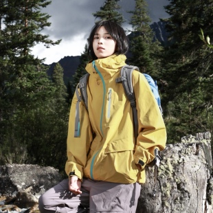 面包与好天气户外特氟龙三防冲锋衣女外套徒步露营登山服男款夹克