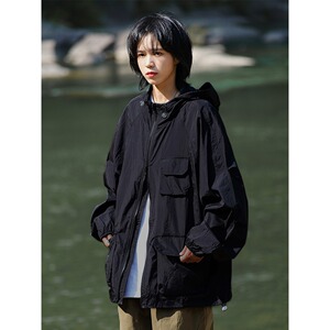 夏季户外防紫外线UPF50+防晒服男女款日系机能多口袋骑行皮肤衣潮