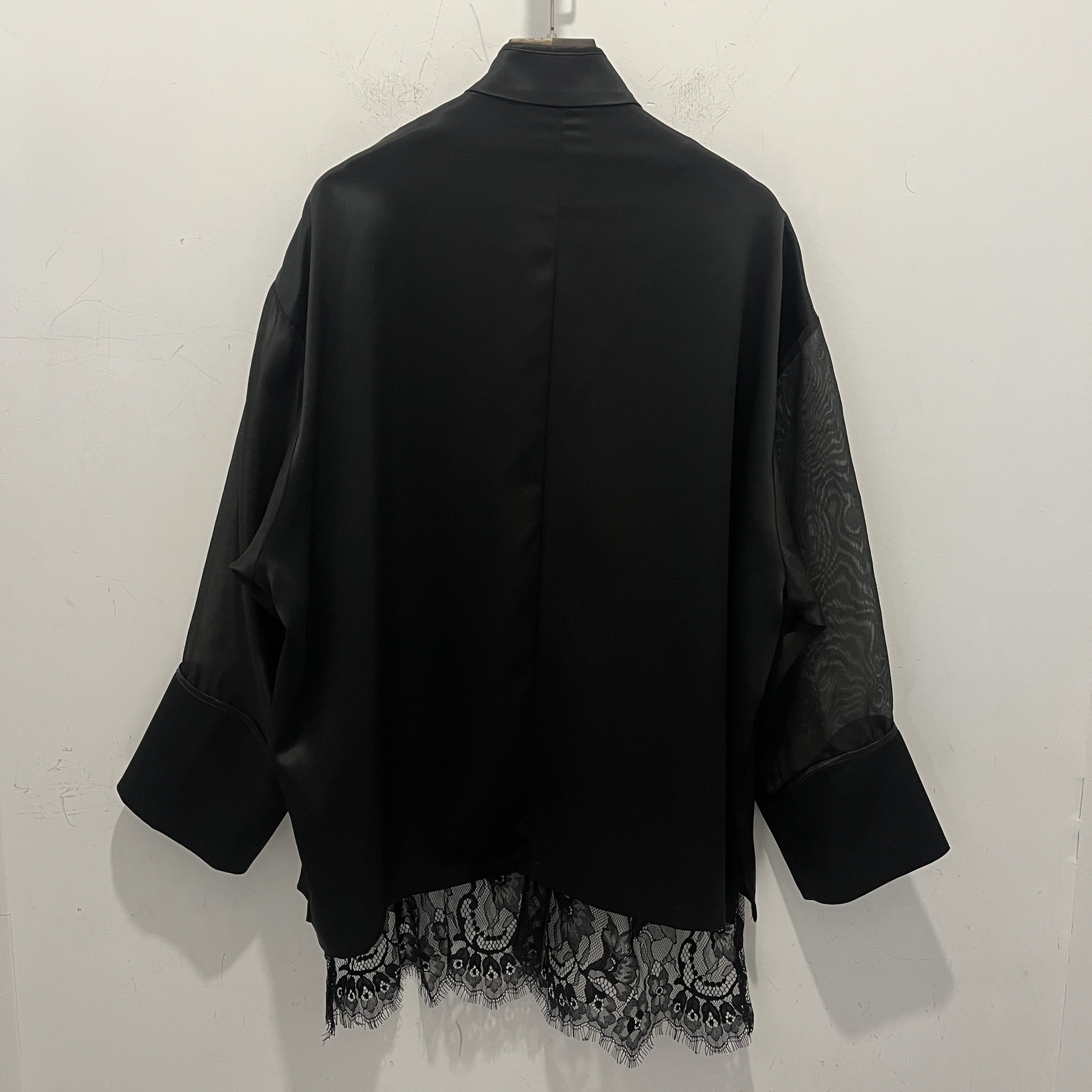 春秋女士中国风新中式刺绣宽松薄外套衬衫醋酸蕾丝欧根纱