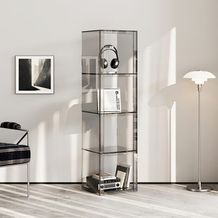 展示柜书架置物架客厅手办展示架落地透明陈列柜书柜一体靠墙柜子