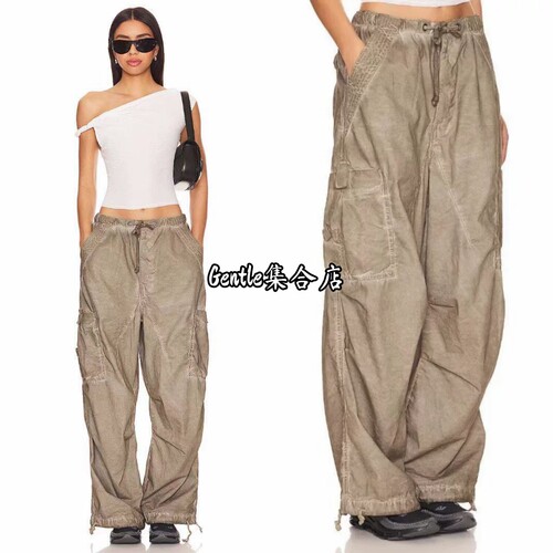 现货 Jaded London 26新款复古宽松抽绳系带束脚裤休闲工装长裤