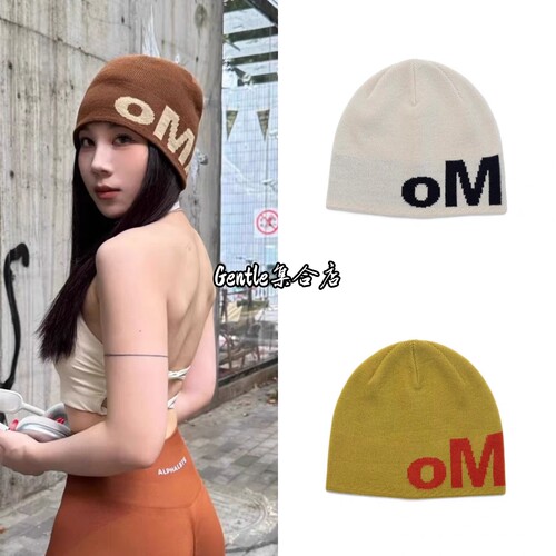 现货 oma 25秋冬新款 复古时尚男女同款街头帽针织帽毛线帽冷帽