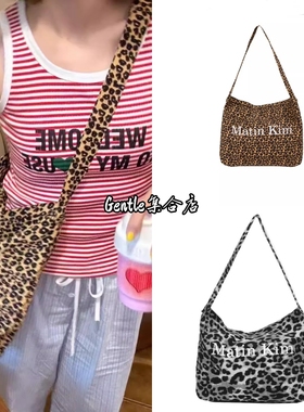 现货 MatinKim 25金智妮jennie金智妮同款韩系豹纹包单肩包手提包