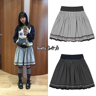 现货 coyseio 联名blythe26早春新款时尚百搭拼接褶皱A字裙半身裙