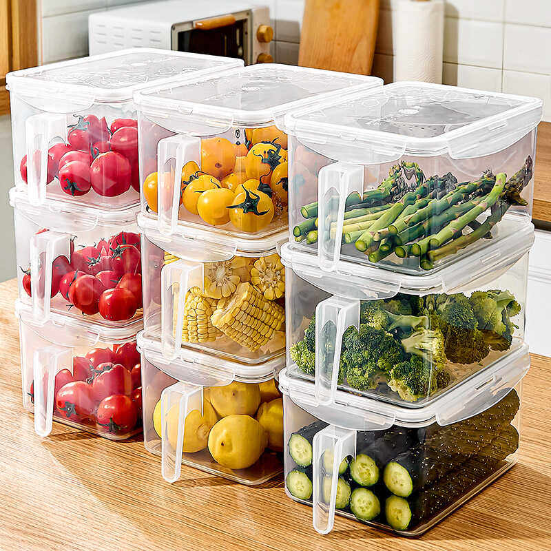 普业正品3700ML带手柄保鲜盒冰箱收纳盒鸡蛋盒食品密封盒PY-1085,餐饮具,保鲜盒,淘宝优惠券,粉丝福利购,淘宝优惠卷